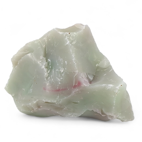 Jadeite Pink Swirl Art Glass Cullet Glowing Manganese Opaque Slag Glass #4GX85 - Picture 2 of 7